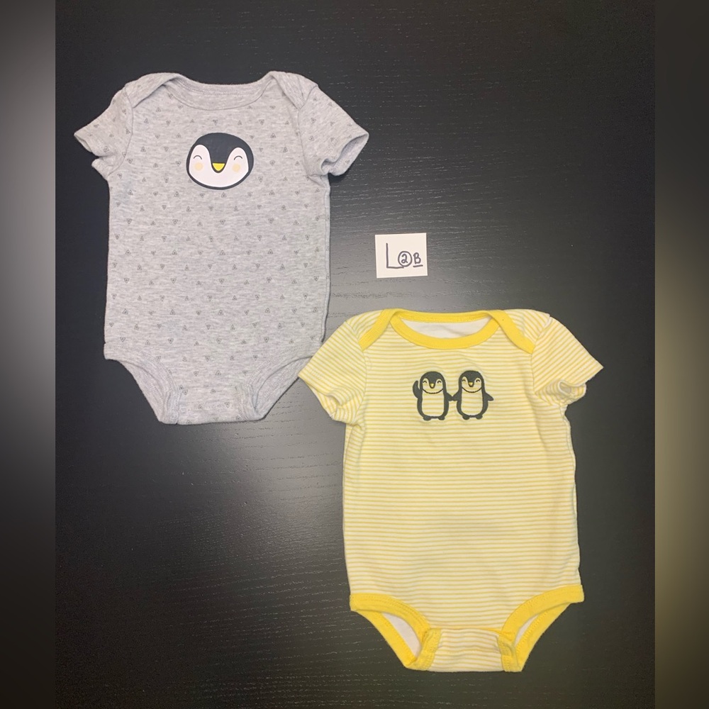 ⭐️5/$10.00⭐️ Rococo Penguin Theme Onesies x 2